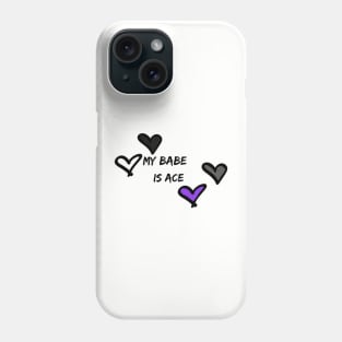 My babe is ace pride hearts Phone Case