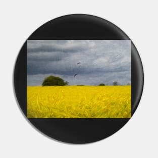 Rapeseed Fields - Impressionist - Oil Painting Effect Pin