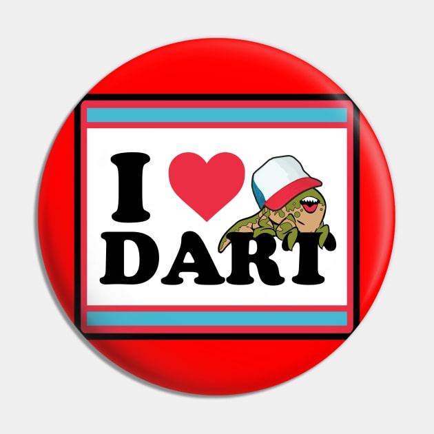 I Heart Dart Pin by krisztinakoteles