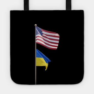 USA Ukraine Flag Pole Brotherhood Tote