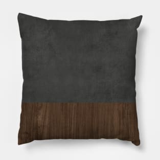 Dark Concrete Hard Wood Pillow