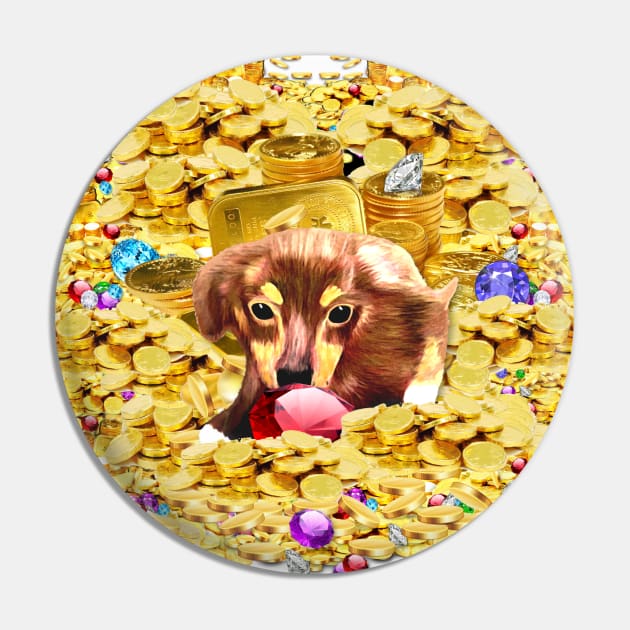 Money Puppy Pin by KC Morcom aka KCM Gems n Bling aka KCM Inspirations