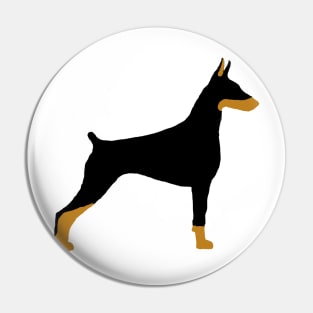 doberman pinscher black and rust silhouette Pin