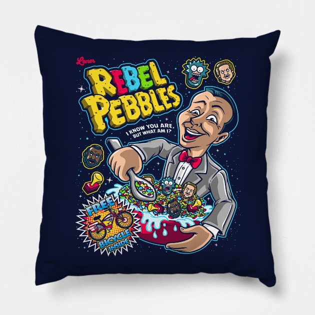 Rebel Pebbles Pillow by Punksthetic