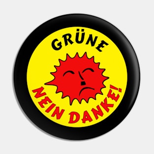 Gruene Nein Danke! (Rot) Pin