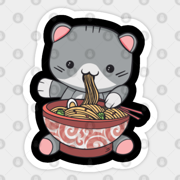 Kawaii Anime Cat Neko Japanese Ramen Bowl Noodles Gift - Kawaii Neko ...