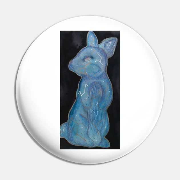 Watercolour rabbit with gold and silver accents Pin by Thedisc0panda