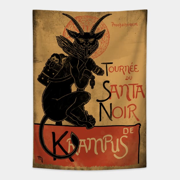 Merry Krampus! Tapestry by angrymonk