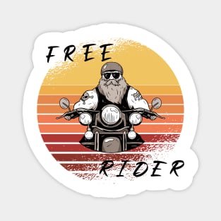 Vintage Sunset Free Rider Magnet