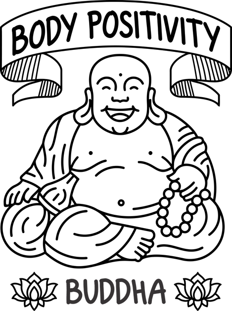 Body Positivity Buddha Kids T-Shirt by Vault Emporium