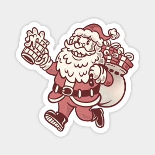 Santa claus take beer Magnet