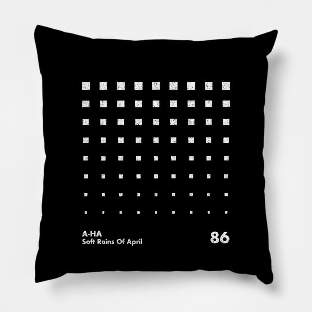 A-Ha Soft Rains Of April / Minimal Graphic Design Tribute Pillow by saudade