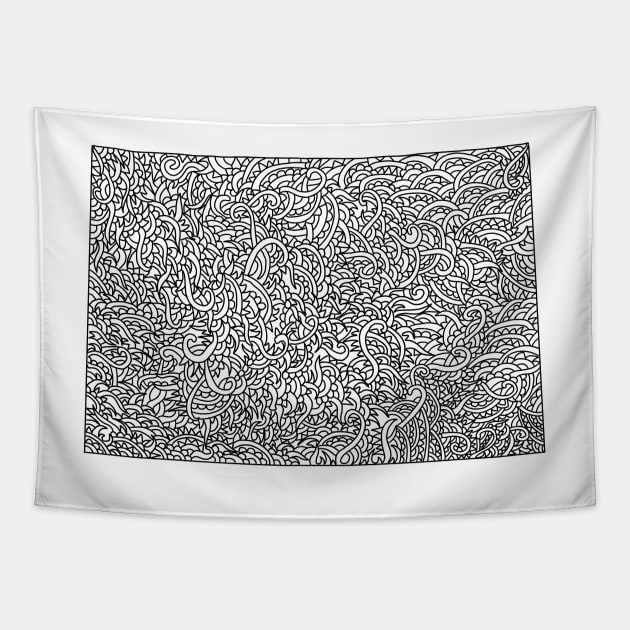 Colorado map design Tapestry by Naoswestvillage