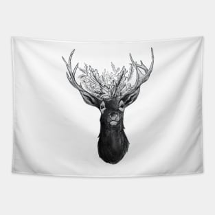 Wild Enough Floral Deer Tapestry