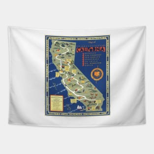 CALIFORNIA University map MAP Berkeley dorm decor graduate Tapestry