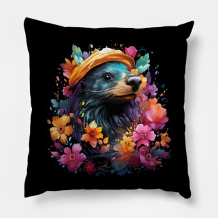 Platypus Rainbow Pillow