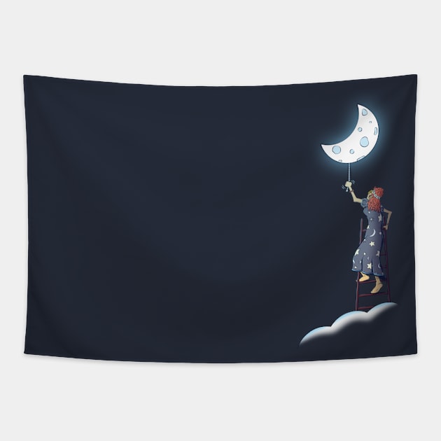 Good Night World Tapestry by lallama