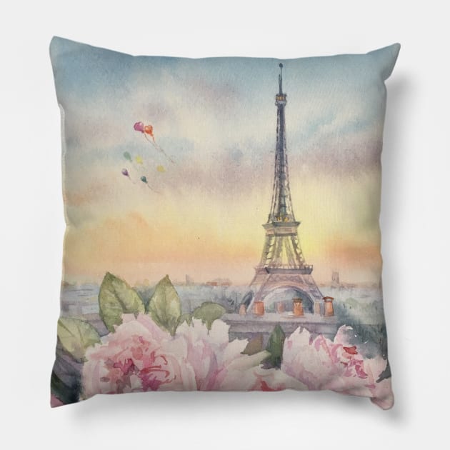 Paris Pillow by EL_ART