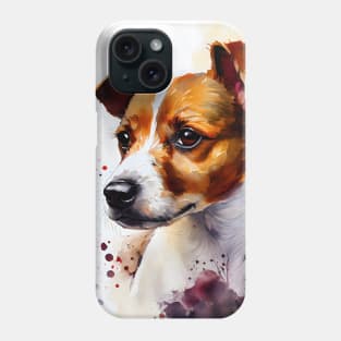 Jack Russell Terrier Watercolor Portrait Phone Case