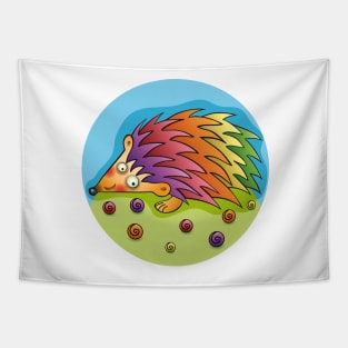 Colorful Hedgehog Tapestry