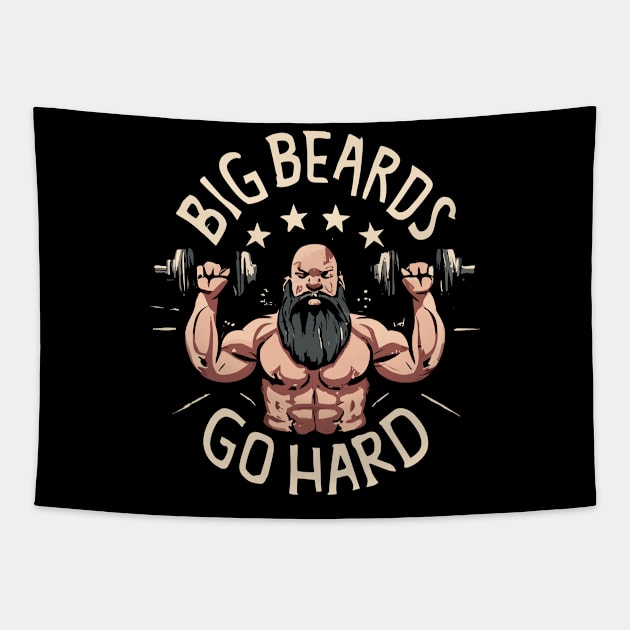 Big Beards Go Hard Tapestry by hichamArt