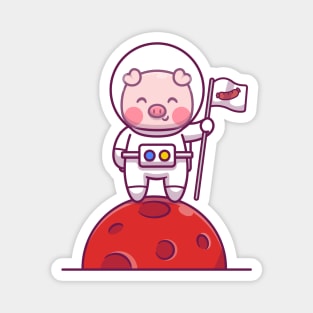 Cute Pig Astronaut Magnet