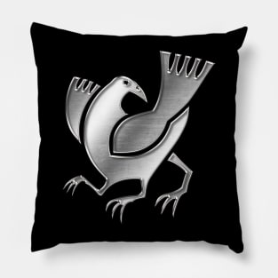 Saika Clan Kamon Silver Chrome Pillow