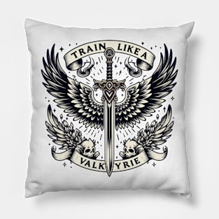 Train Like A Valkyrie Pillow