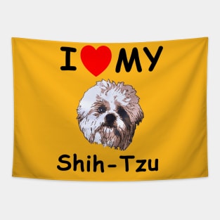 I Love My Shih-Tzu Tapestry