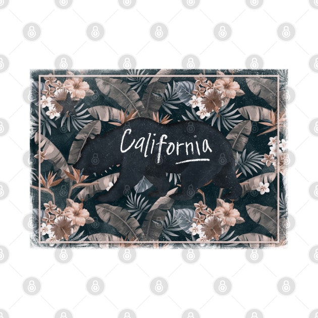 California bear floral by fathurdavega