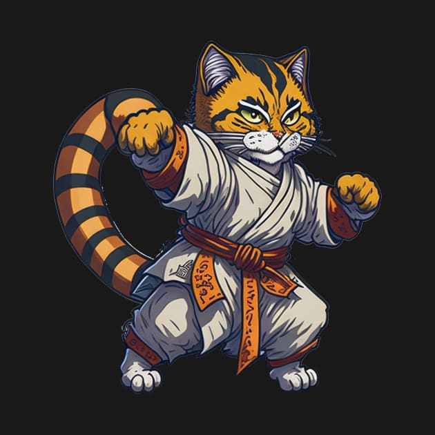 Cute Karate Cat by ImaginativeInkPOD