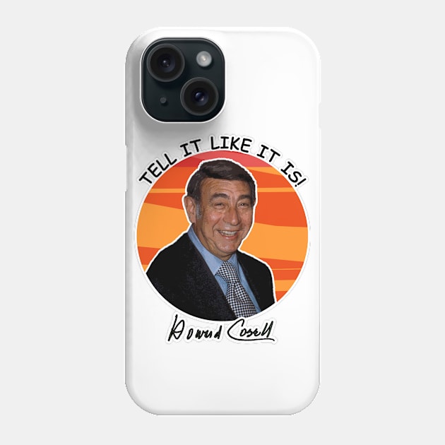 🏈 "Tell It Like It Is!" American Sportscaster Howard Cosell Phone Case by Pixoplanet