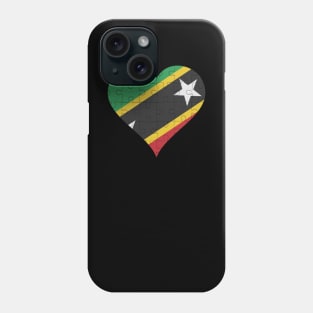 Kittian Jigsaw Puzzle Heart Design - Gift for Kittian With Saint Kitts and Nevis Roots Phone Case