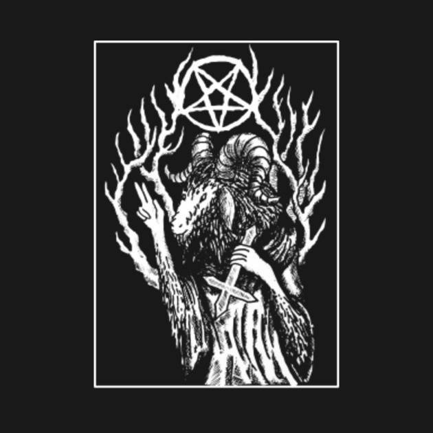 Disover Demon Baphomet Sire Satanic Pentagram Occult by KRAFTD - Satanic - T-Shirt