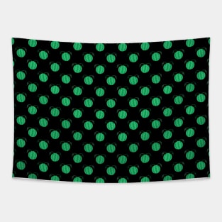 Round Watermelon Black Pattern Tapestry