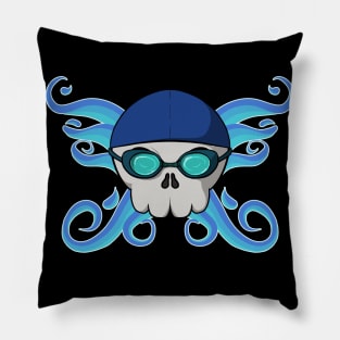 Swimming crew Jolly Roger pirate flag (no caption) Pillow