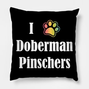 I Heart Doberman Pinschers | I Love Doberman Pinschers Pillow