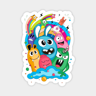 Cheerful company of monsters_3 Magnet