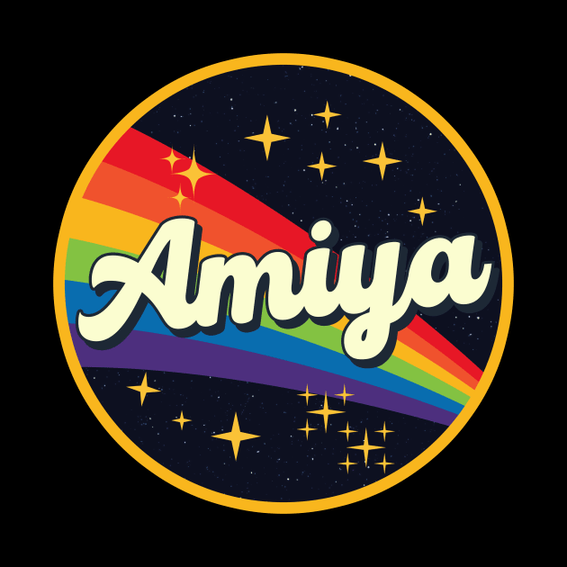 Amiya // Rainbow In Space Vintage Style by LMW Art