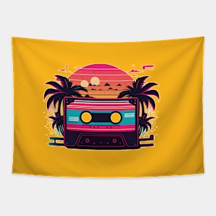 Retrowave Vacations Tapestry