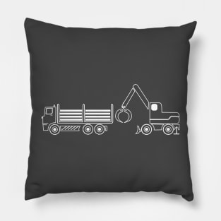 Skidder and truck Pillow