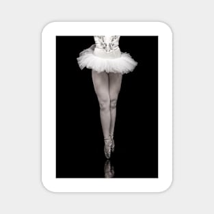 Ballet dancer balancing on her toes. Magnet