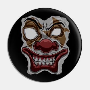 crazy clown face Pin