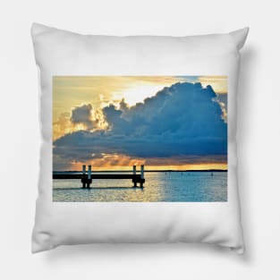 Pier at Sunset on Grace Bay Pillow