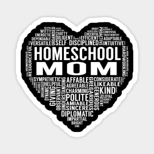 Homeschool Mom Heart Magnet