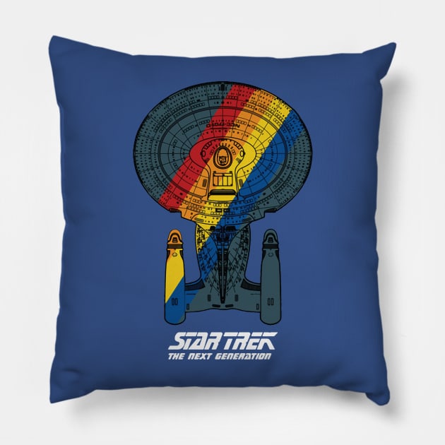 Enterprise Streak 2 Pillow by cope close