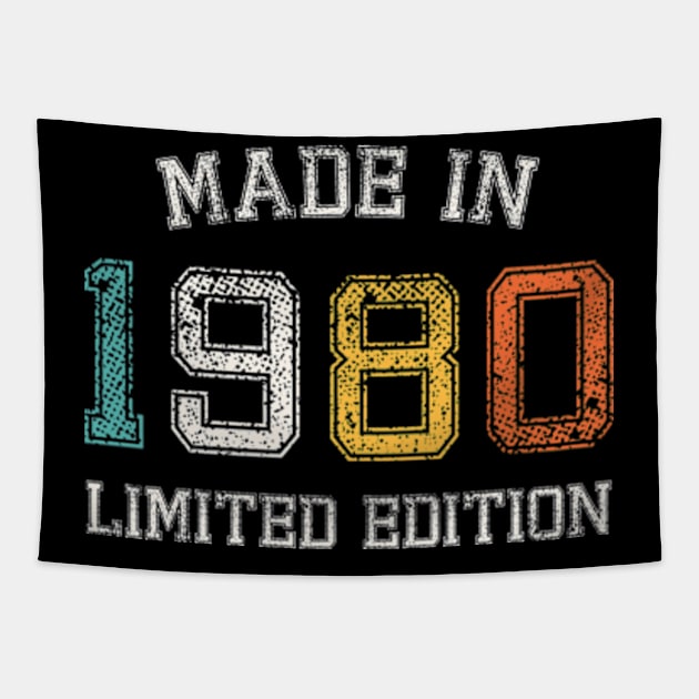 Born in 1980 Made in 1980 birth year Gift Tapestry by MinyMerch