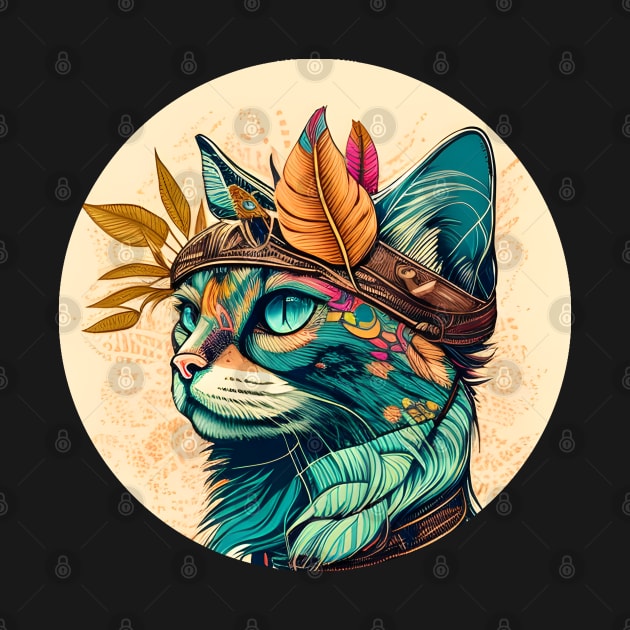 Cat Mom Boho - Colorful Cat Kitten Lover by Felix Rivera