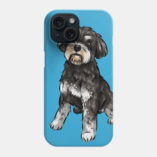 Cute Miniature Schnauzer Dog | Black and White Phone Case