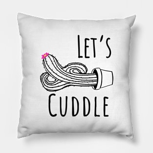 Let's Cuddle Cactus Pillow